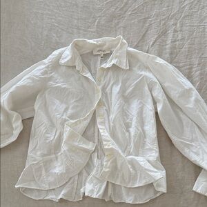 THE GREAT. White Button-Down 100% Cotton Shirt
